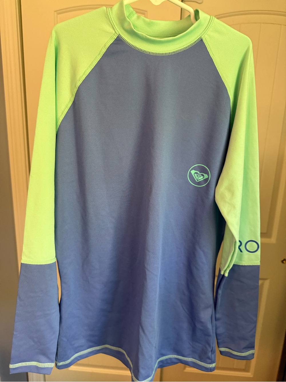 Roxy Rash Guard in Blue and Mint